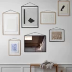 Kuratierte Kollektion von Rahmen mit abstrakten Kunstwerken in minimalistischem Design