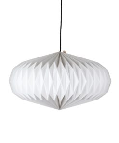 Pendelleuchte in Weiß mit Origami-Struktur und modernem Design