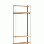 MOEBE Shelving System Garderobe Eiche und schwarzer Stahl, minimalistisches Designmöbel Hamburger Concept Store