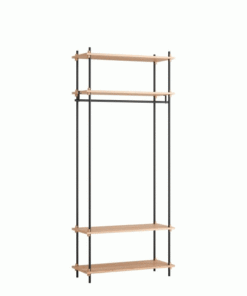 MOEBE Shelving System Garderobe Eiche und schwarzer Stahl, minimalistisches Designmöbel Hamburger Concept Store