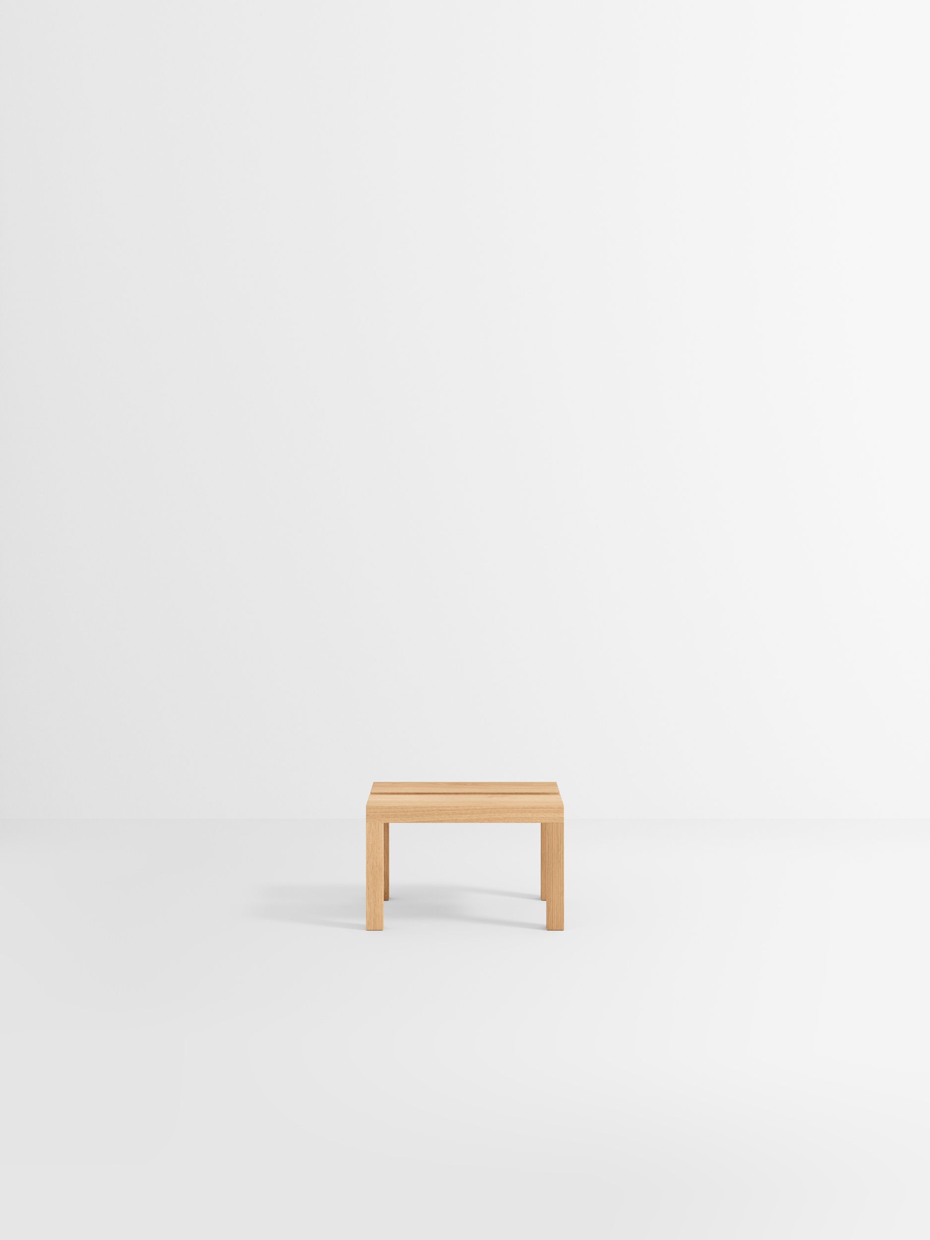 Minimalistischer Eichen-Hocker Teil der Peg Collection für moderne Wohnräume
