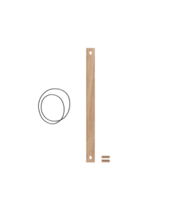 Moderne Holzregale mit Schrauben in schwarz-weiss