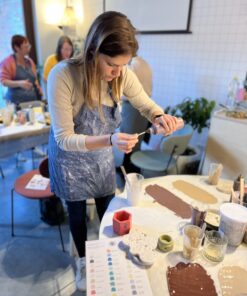 Terrazzo Produkte und Materialien in kreativem Atelier