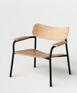 Schwarzer Holz-Loungechair aus der Tiptoe Etude Kollektion modernes Designmöbel für nachhaltige Interior-Einrichtung in