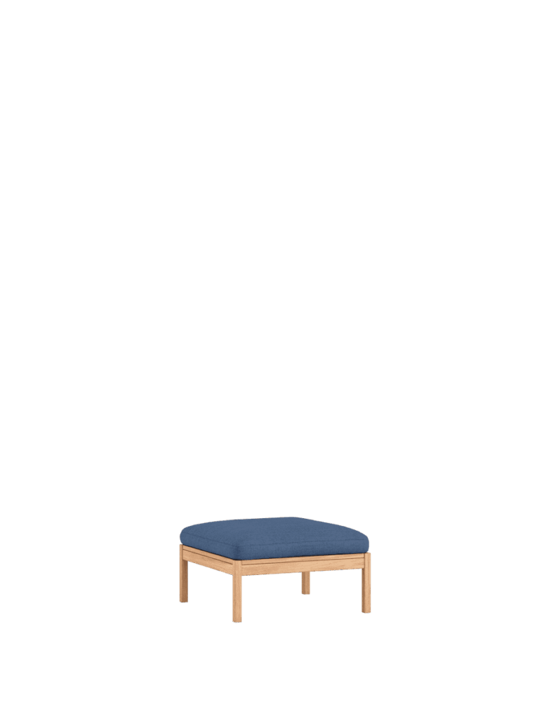 Designmoebel blaues Einzelsessel mit Holzrahmen aus nachhaltigem Design, ideal für stilvolle Interior und Einrichtung in
