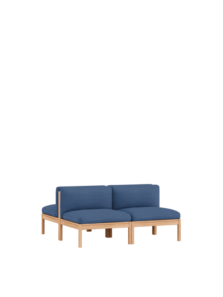 Blaues modulares Sofa aus nachhaltigem Design, Designmoebel für modernes Interior und Einrichtung im Hamburger Concept Store