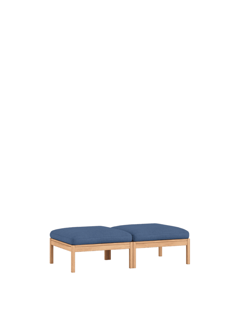 Blaues, modulares Sofa im minimalistischen Stil, nachhaltiges Design, Wohnaccessoires für modernes Interior in Hamburg