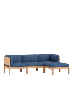 Blaues modulares Sofa aus nachhaltigem Design, Designmöbel für modernes Interior und Einrichtung im Hamburger Concept Store