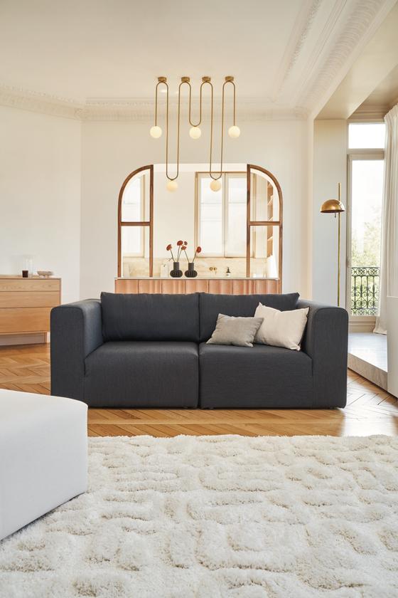 Modulares Bridge Sofa in Graugrau, nachhaltiges Designmöbel für modernes Interior und stilvolle Einrichtung