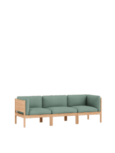 Grünes 3‑Sitzer Modular‑Sofa mit Armlehnen, nachhaltiges Designmöbel für modernes Interior und stilvolle Einrichtung