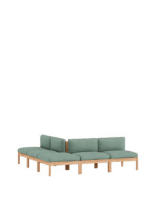 Grünes, modulares Sofa-Set aus nachhaltigem Design, Designmoebel für Interior und Einrichtung im Hamburger Store