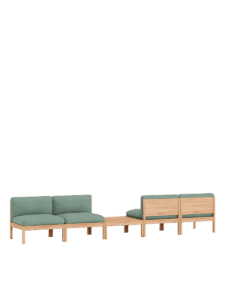 Modulares grünes Sofa-Set aus nachhaltigem Designmoebel, ideal auf Standfuß für Interior und Einrichtung in Hamburg