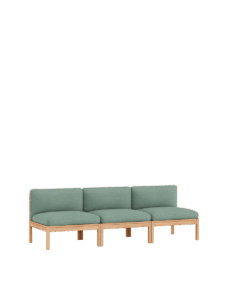 Modulares 3-Sitzer Designmöbel in Schwarz mit samtiger Polsterung für nachhaltiges Design in Hamburg