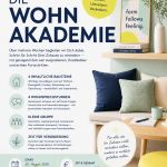 Modernes Poster ueber die Wohnakademie in deutscher Sprache